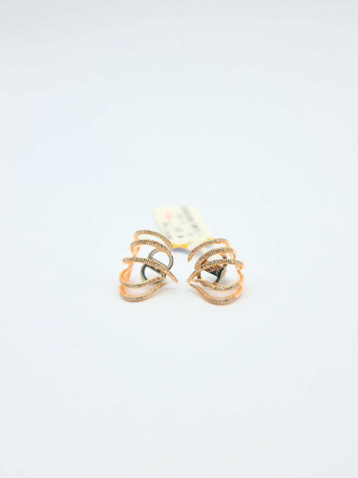 Sexy Claw Diamond Earrings 14K Gold