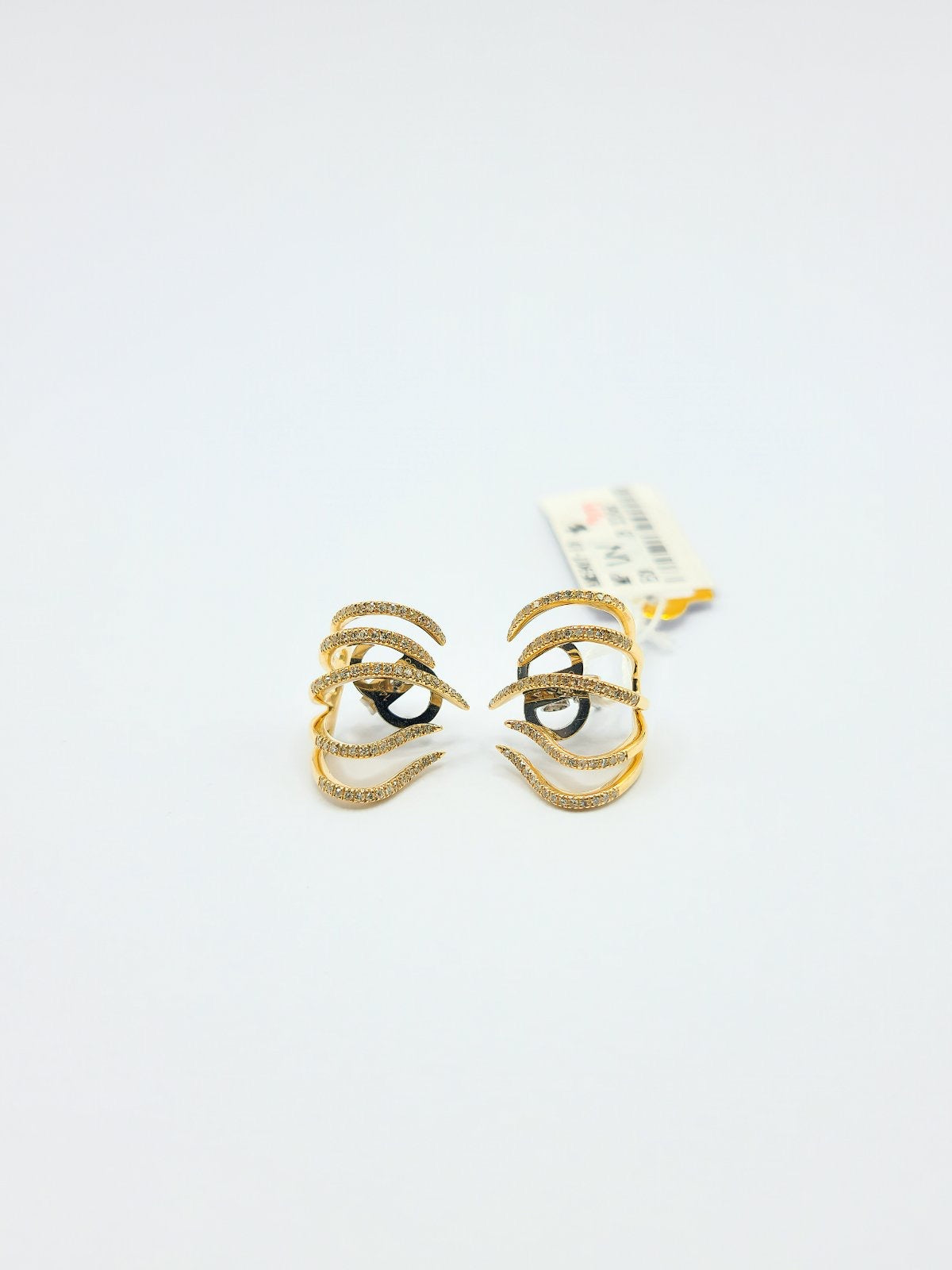 Sexy Claw Diamond Earrings 14K Gold