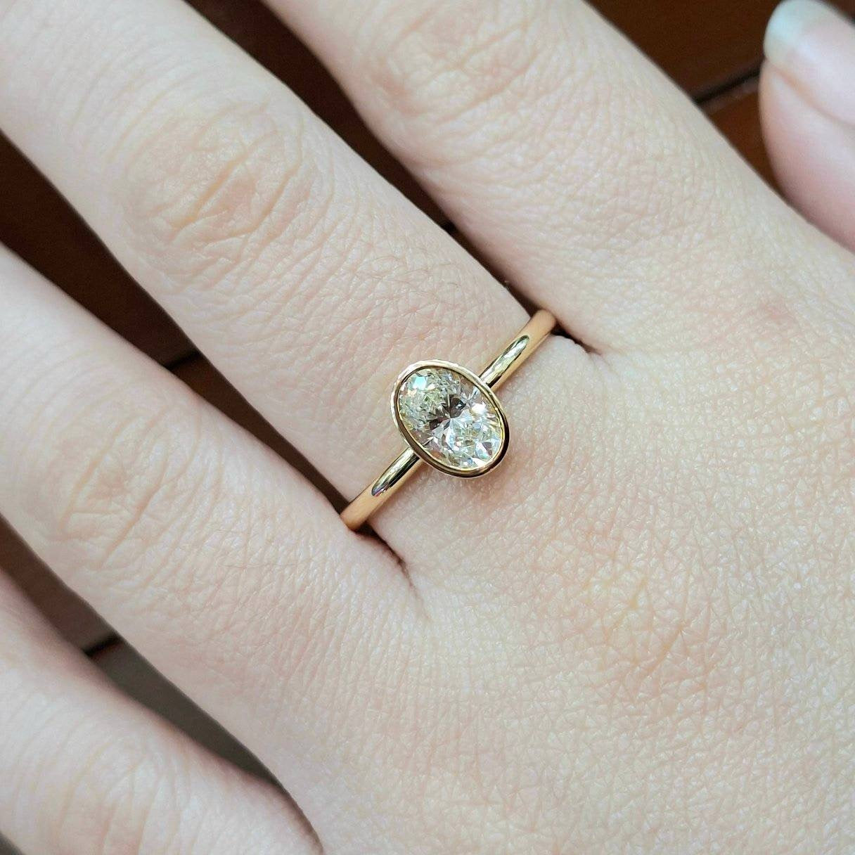 1.0ct GIA Natural Diamond 18K Engagement Ring