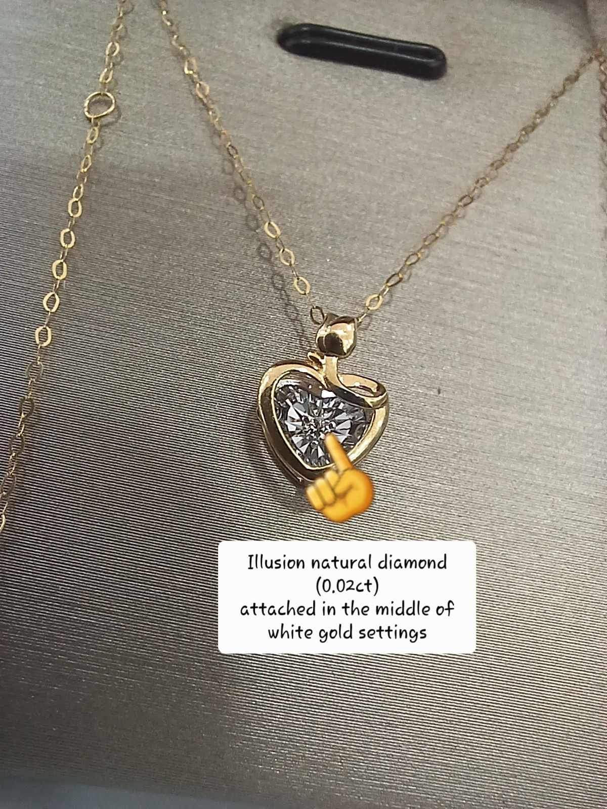 Heart Dancing Diamond Women’s Necklace 18K Gold