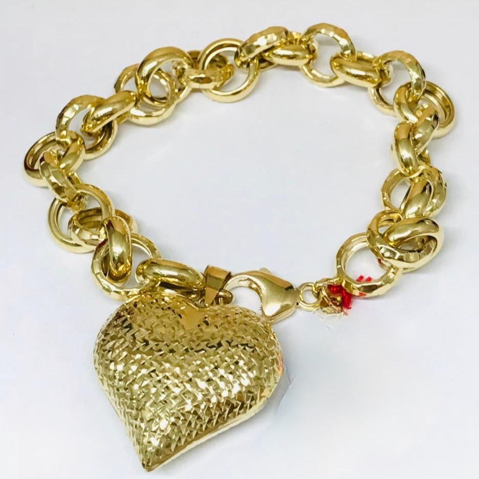 Chunky Tauco Heart Bracelet 18K Gold