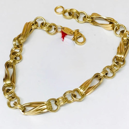 Twist Chain Bracelet 18K Gold