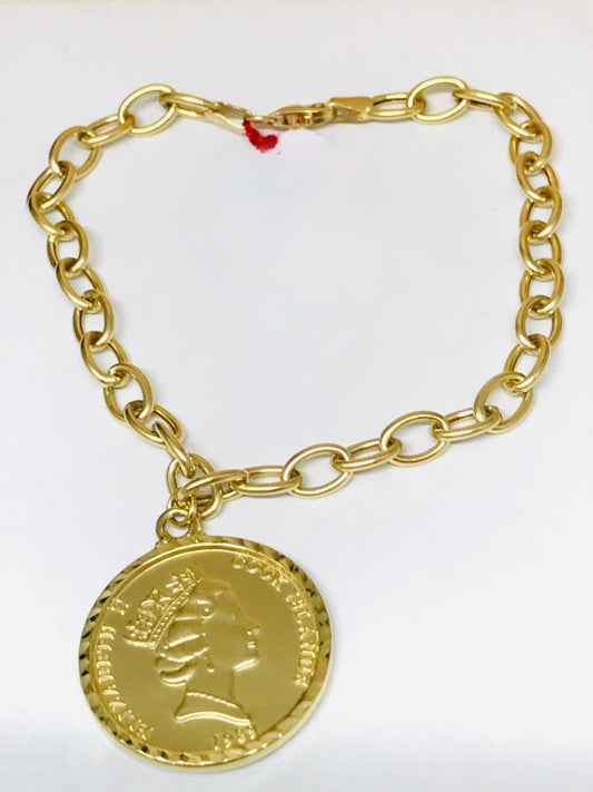 Elizabeth Medallion Bracelet 18K Gold