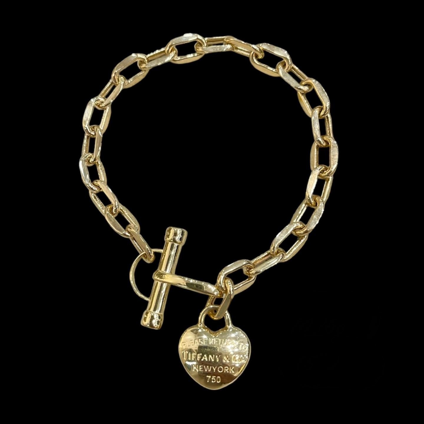 Heart Toggle Bracelet 18K Gold
