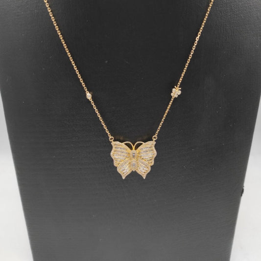 1.0ct Diamond Butterfly Necklace