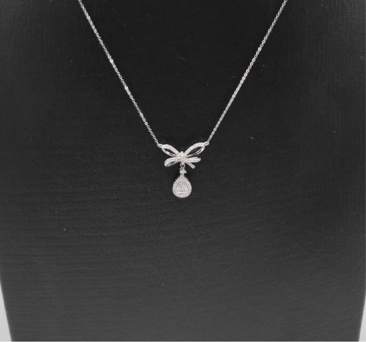 .20ct Pear Ribbon Diamond Necklace