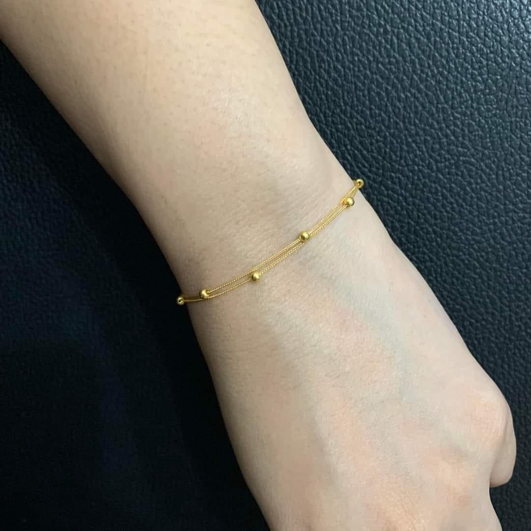 Charm Beads Bracelet 18K Gold – ZNZ Jewelry Affordagold