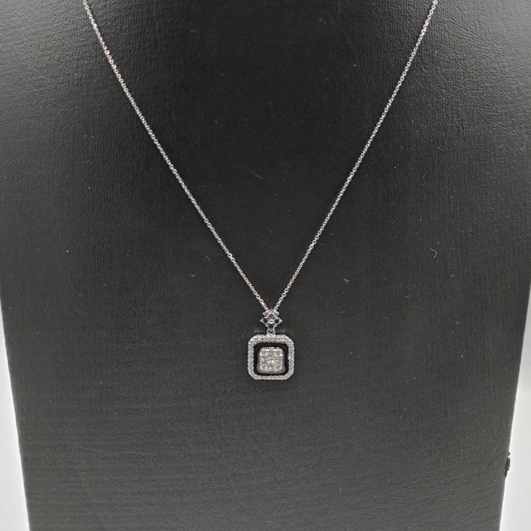 0.53ct Diamond Square Necklace