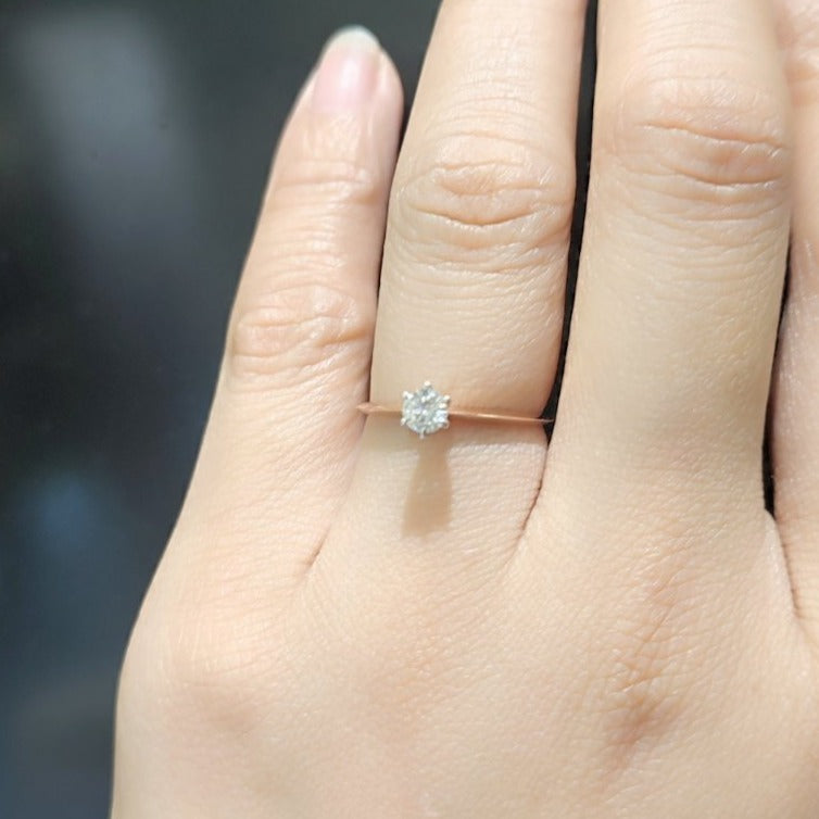 .15ct Round Diamond Engagement Ring 14K Rosegold