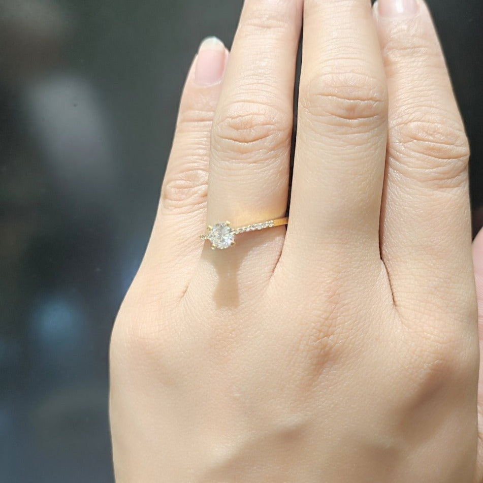 .50ctw Diamond Engagement Ring 18K Yellow Gold