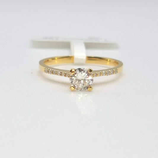 .50ctw Diamond Engagement Ring 18K Yellow Gold