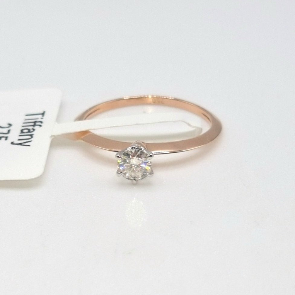 rosegold engagement ring diamond