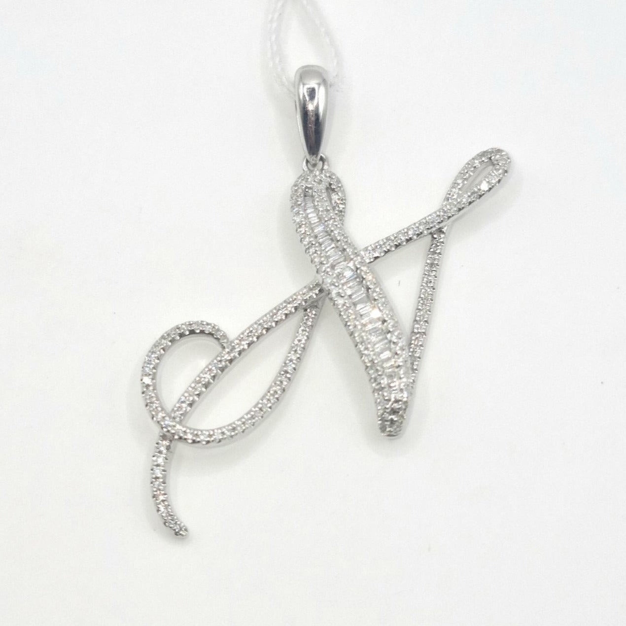 letter diamond pendant n