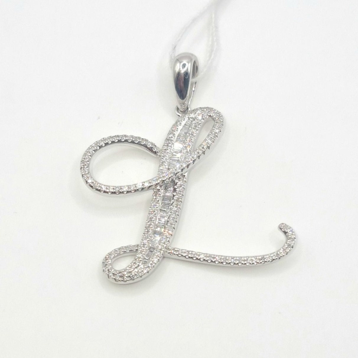 letter diamond pendant l