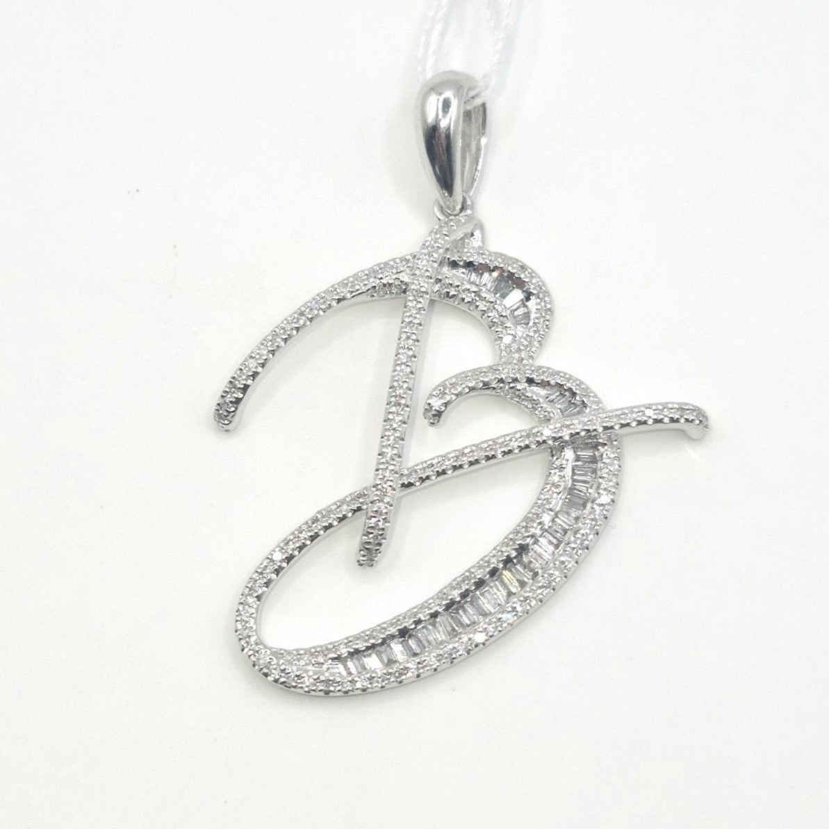 letter diamond pendant b
