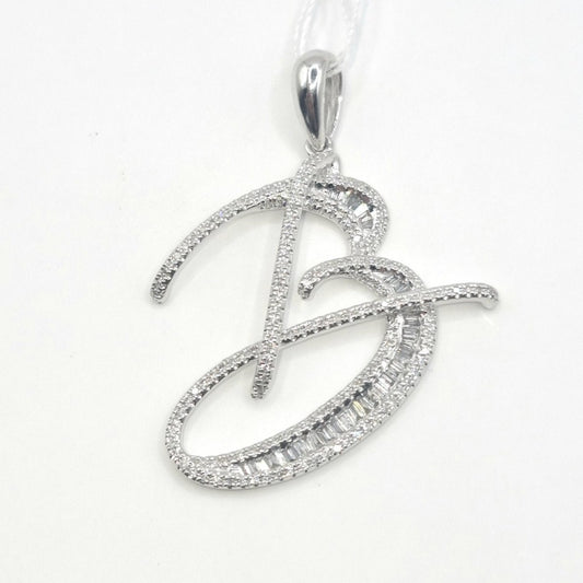 letter diamond pendant b