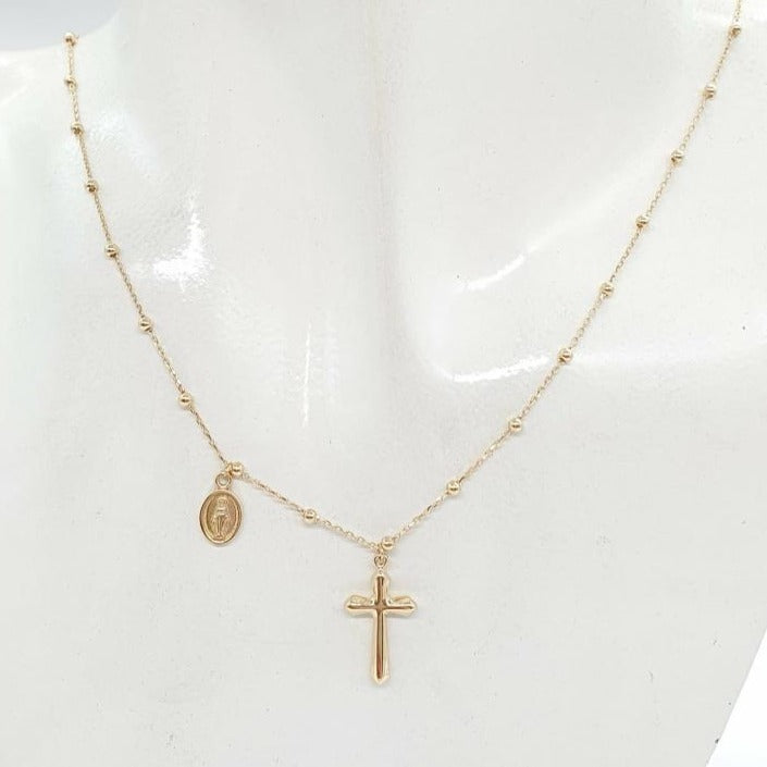 Cross Women’s Station Necklace 18K Gold