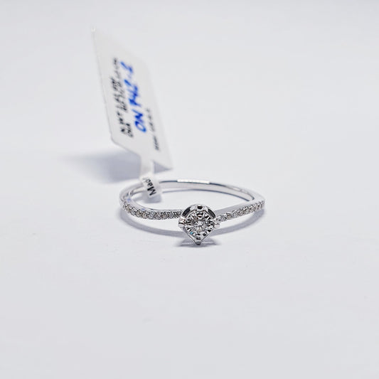 .11ct Diamond Twist White Gold Engagement Ring