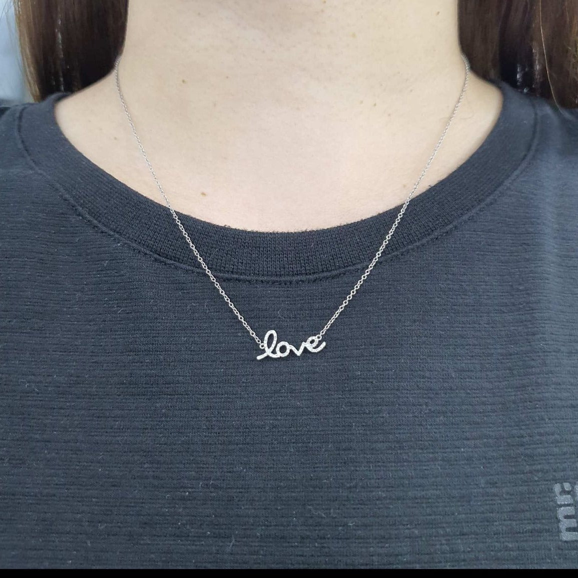Mini Love Diamond Necklace 14K Gold