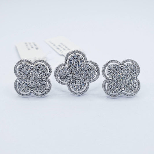 Flower Diamond Jewelry Set
