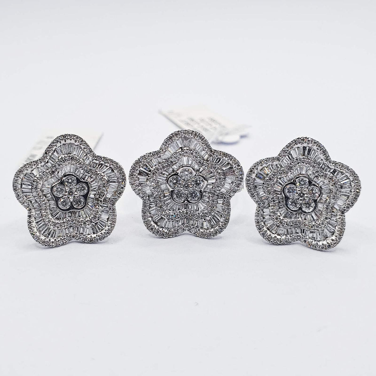 2.3 ctw Undulating Flower Diamond Jewelry Set 14K Gold – ZNZ Jewelry ...