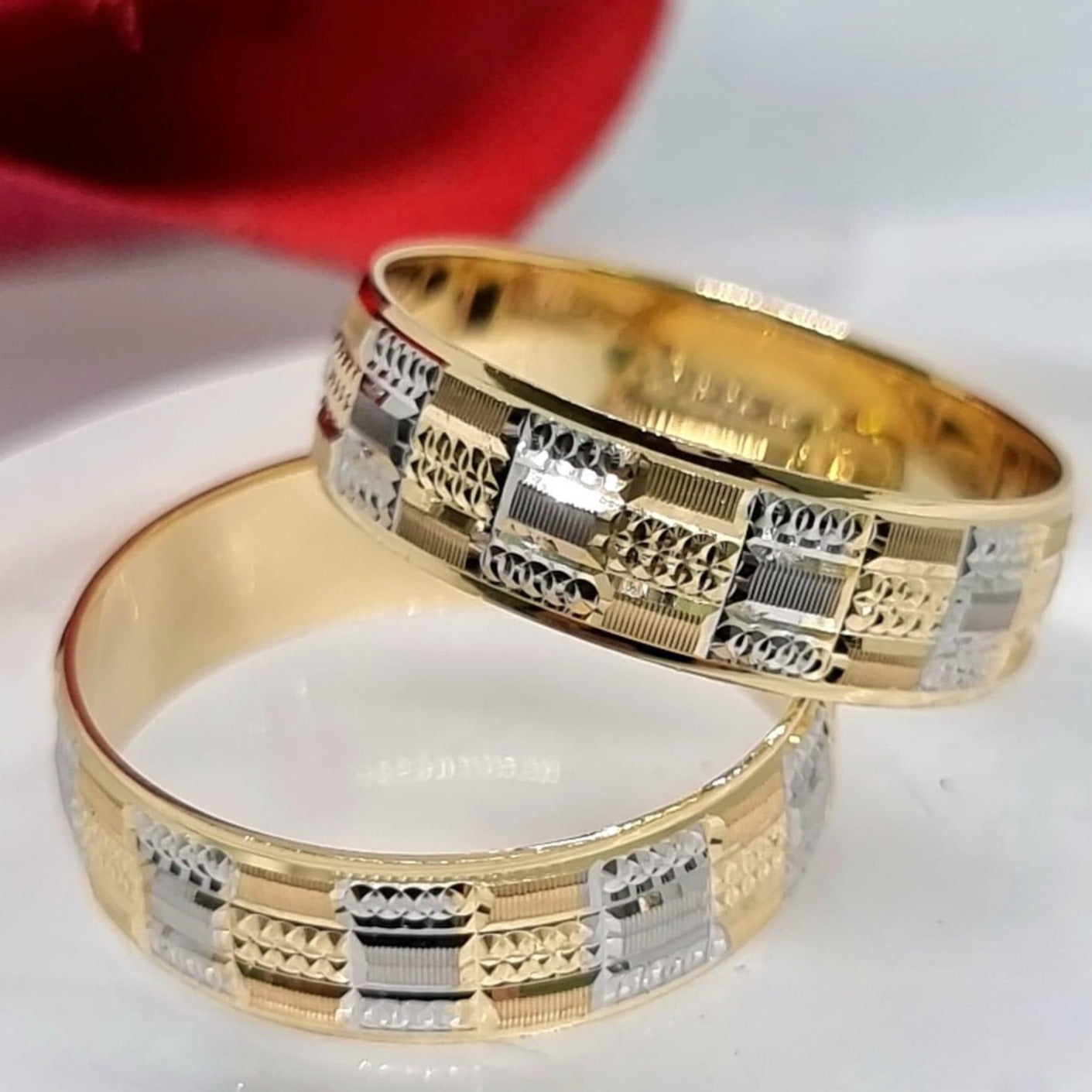 KARENINA Two-Tone 18K Gold Wedding Rings - Main Image