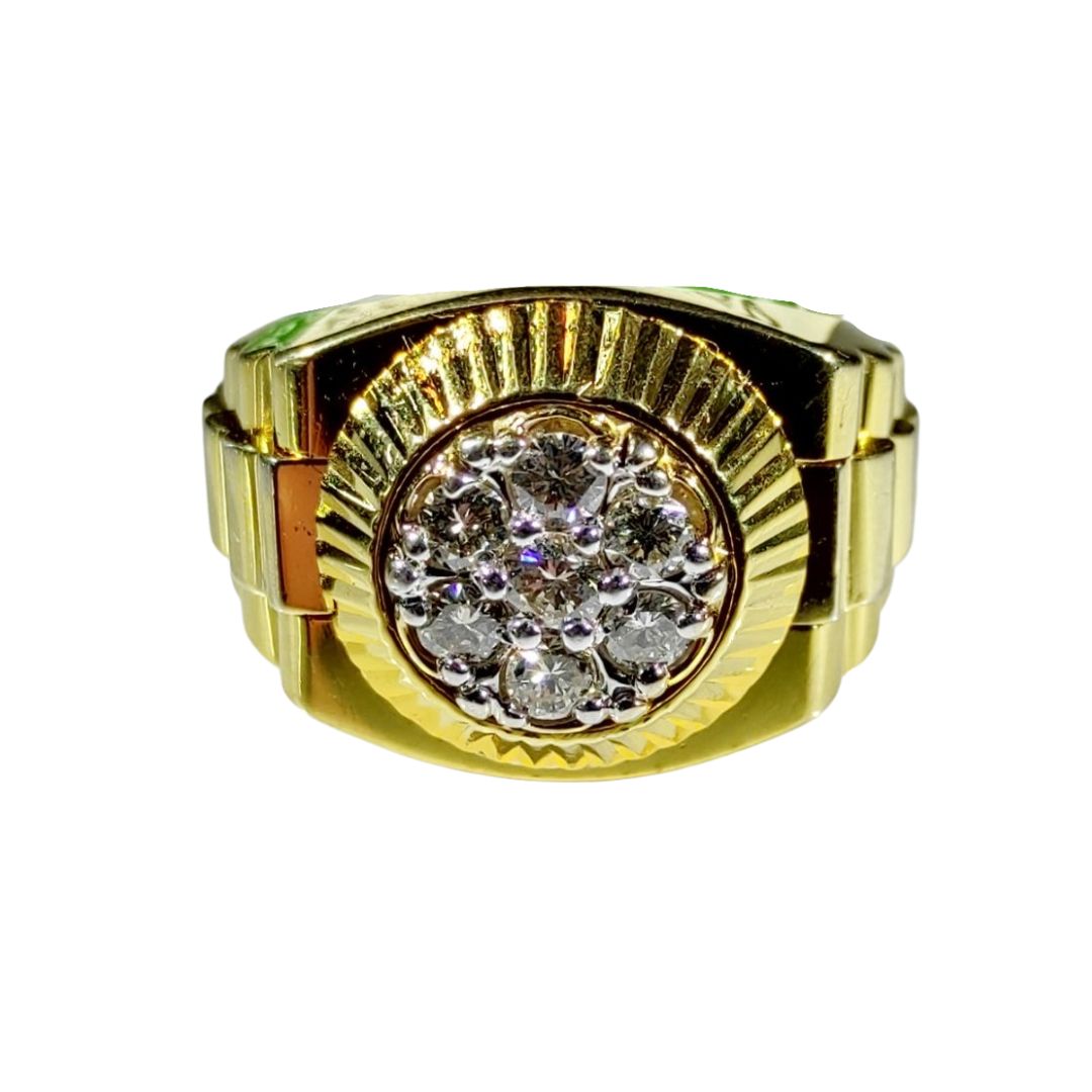 1.3ctw Diamond Men's Ring Rolex 14K