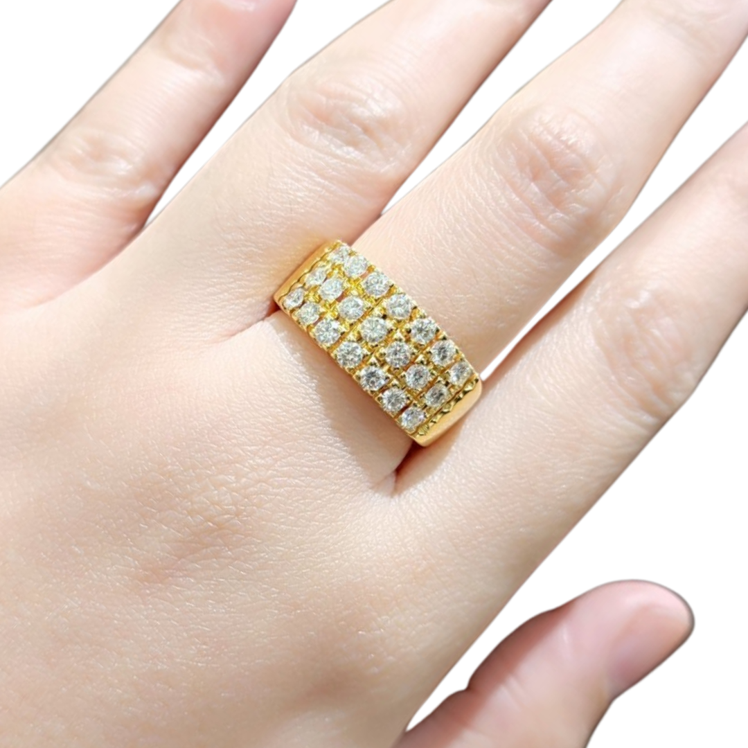 Three layer 2025 diamond ring