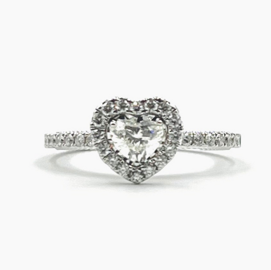 .40ctw Heart Diamond Engagement Ring 14K White Gold