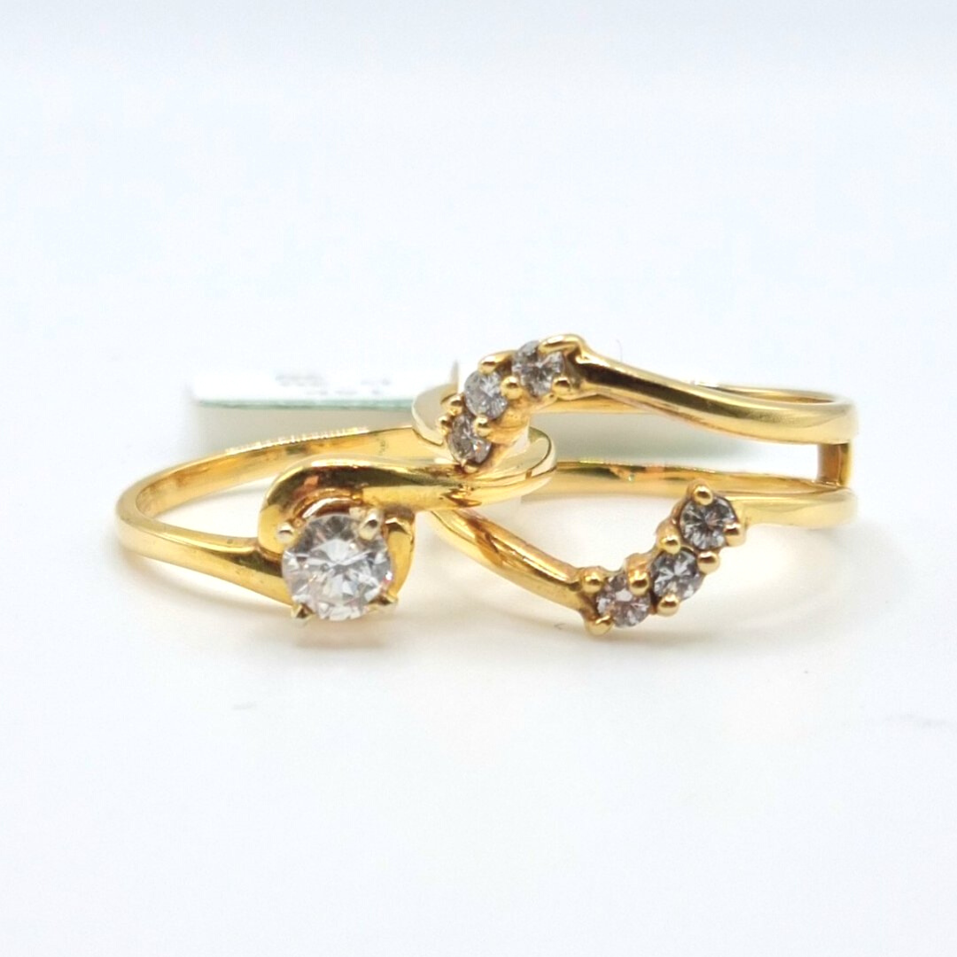 Hyacinth 2-in-1 Diamond Engagement-Wedding Ring 14K Yellow Gold