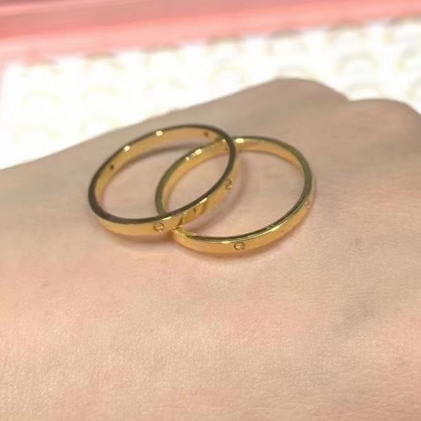 Super Slim CARTR 18K Gold Wedding Ring/Couple Ring