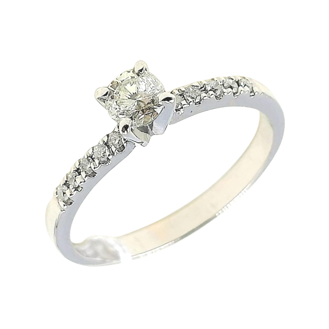 .23ct Diamond Engagement Ring 14K White Gold