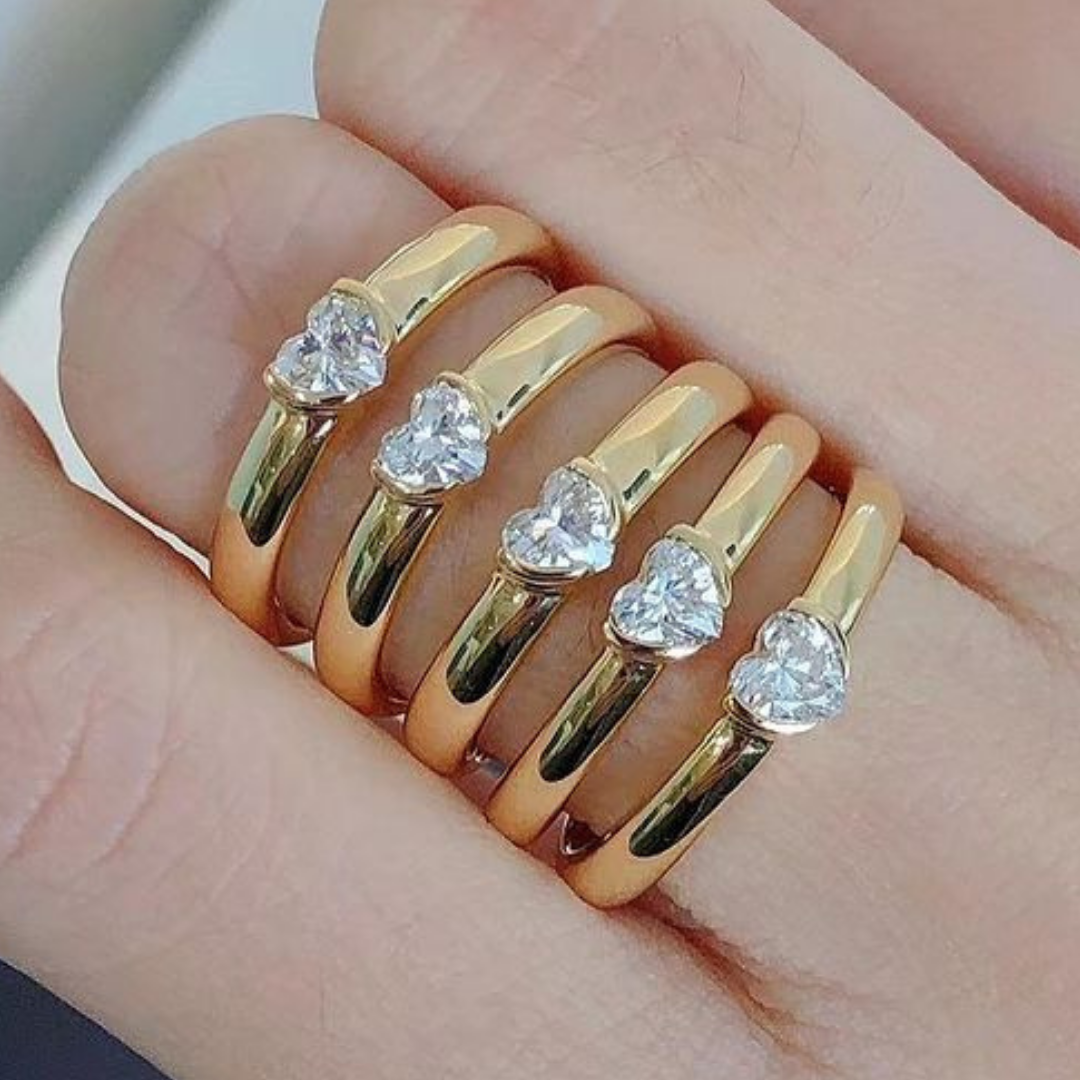 Precious Heart Diamond Engagement/Women's Ring 18K Yellow Gold - Pre-Order