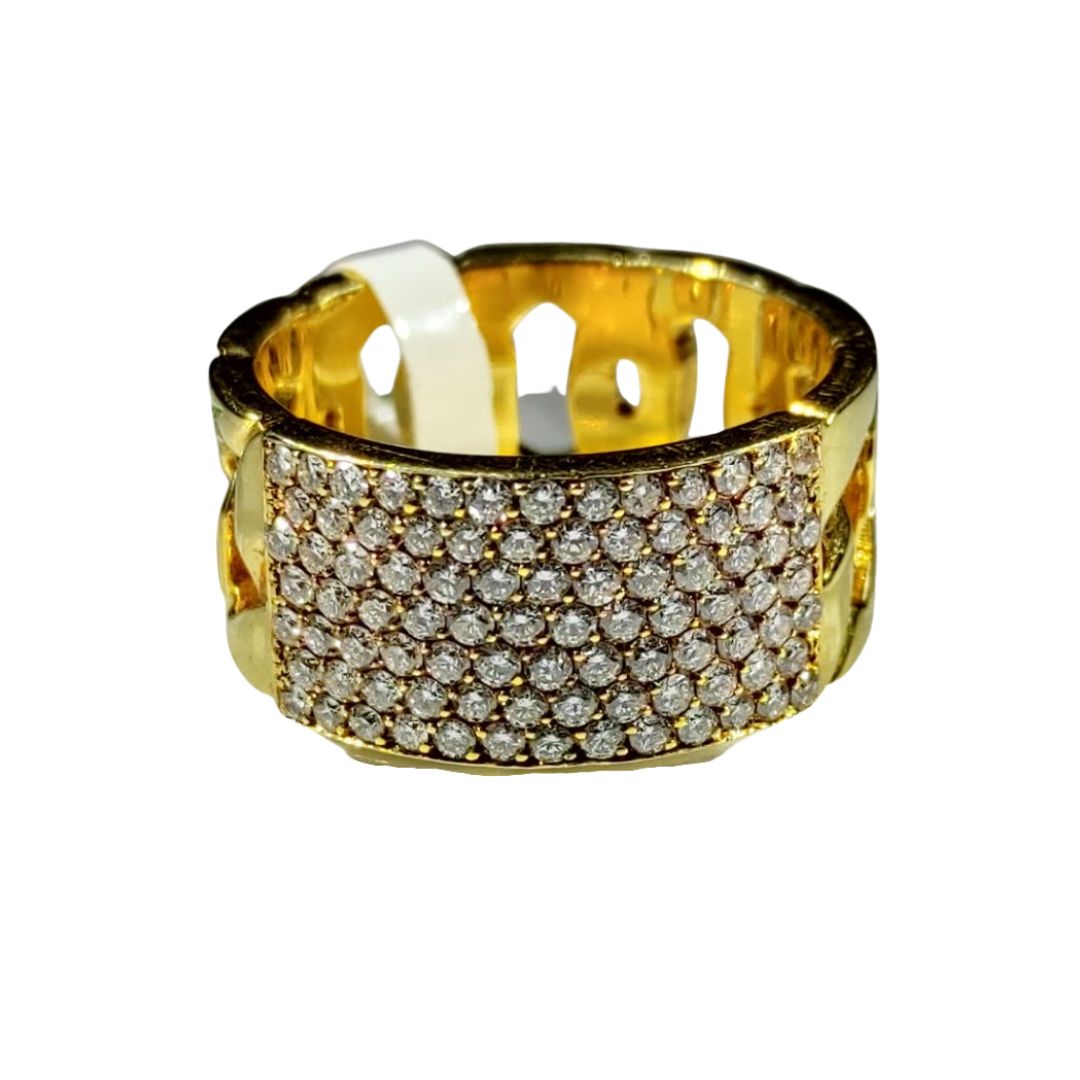 2ctw Half Eternity Diamond Men's Ring 18K