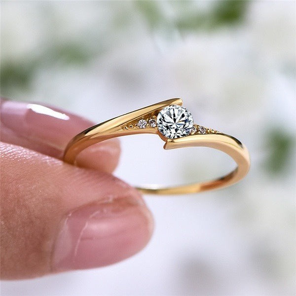 Tessa 9K Gold Engagement Ring