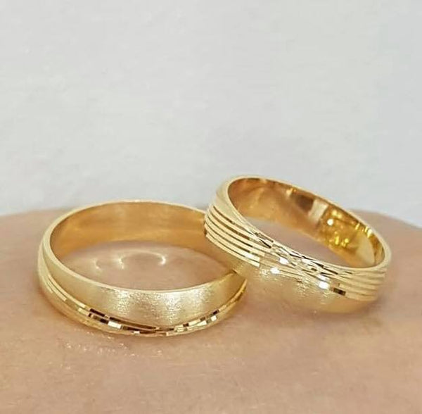 2 Rings Couple Rings Bridal Sets Yellow Gold Filled Algeria | Ubuy