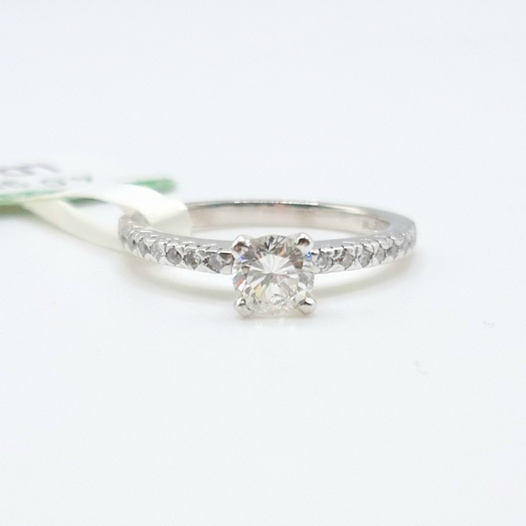 .77ct Diamond Engagement Ring with Paved Band
