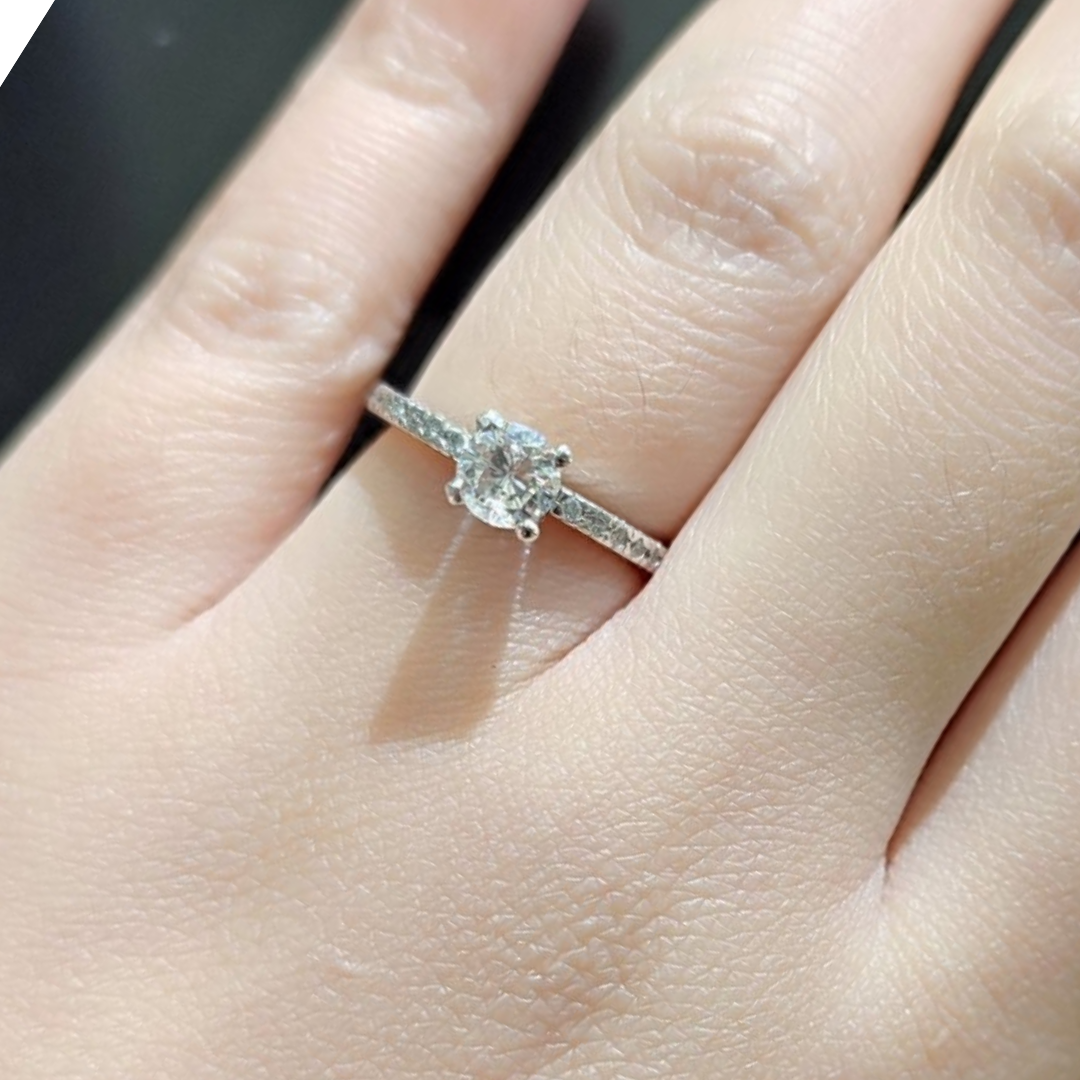 .77ct Diamond Engagement Ring with Paved Band