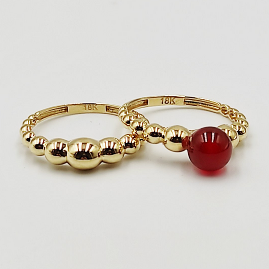 Bubble Ring Set 18K Gold