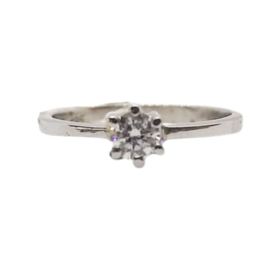 .25ctw Diamond Engagement Ring 6-Prong, 14K White Gold, Ladies’ Ring, Anniversary or Birthday Gift