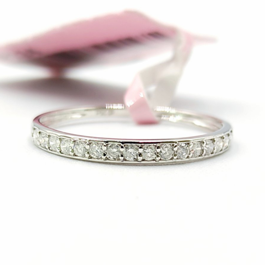 .25ct Diamond Half Eternity Ring, Wedding Band for Women