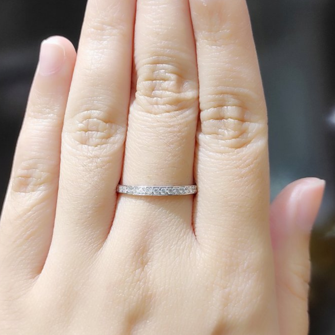 .25ct Diamond Half Eternity Ring, Wedding Band for Women