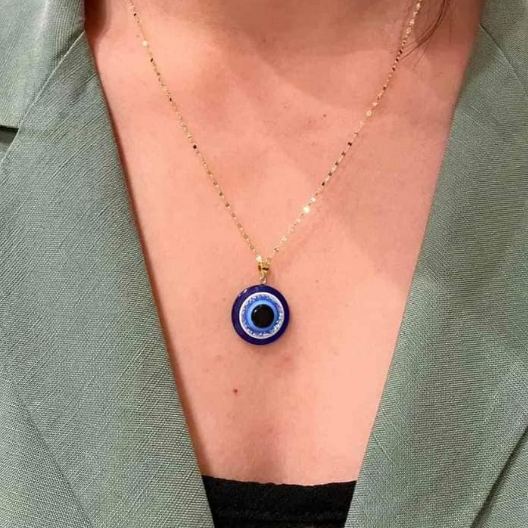 Evil Eye Necklace 18k Gold