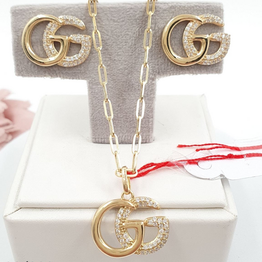 G Jewelry Set 18K Yellow Gold