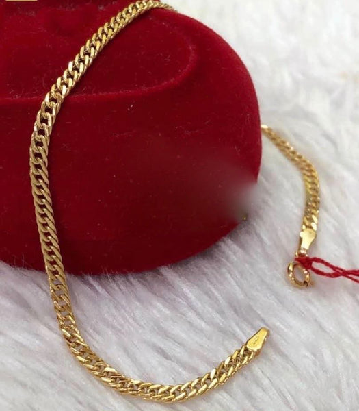 Curb Link Anklet 18K Gold – ZNZ Jewelry Affordagold