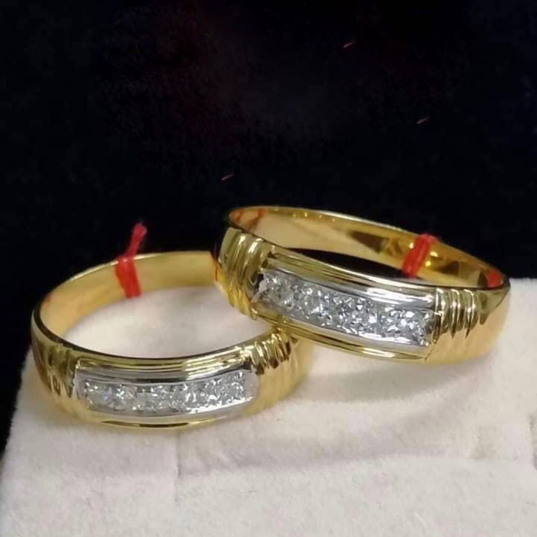 VERN Diamond Wedding Rings in 14K Gold