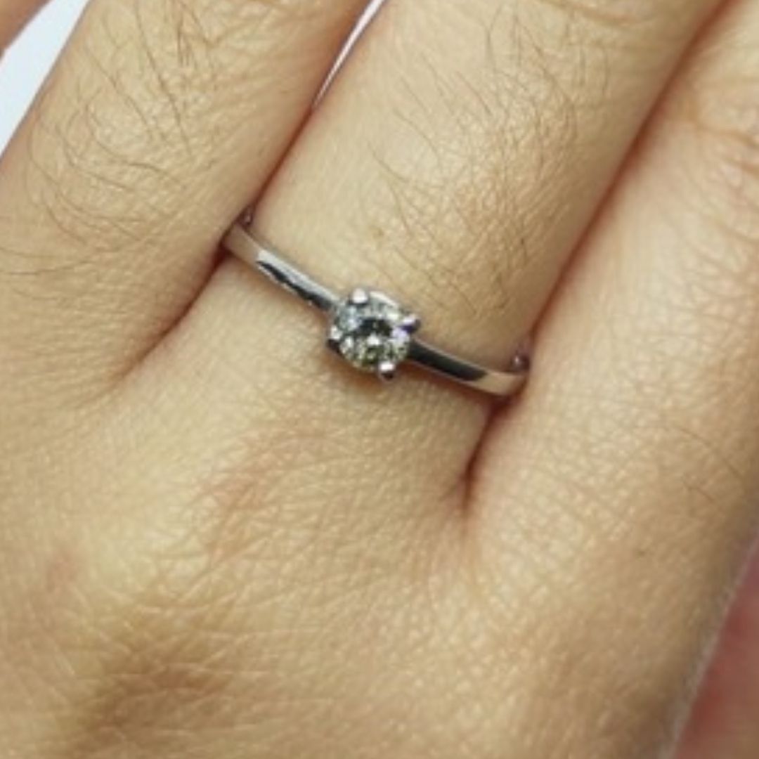 .20ctw Diamond Engagement Ring 4-Prong, 14K White Gold, Ladies’ Ring, Anniversary or Birthday Gift