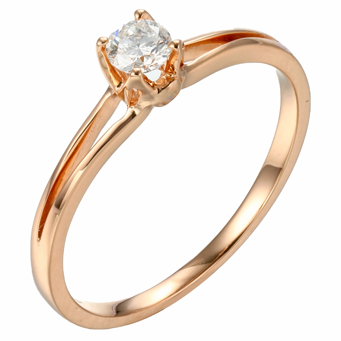 Hoya .20ct. Diamond Engagement Ring Split Shank Band