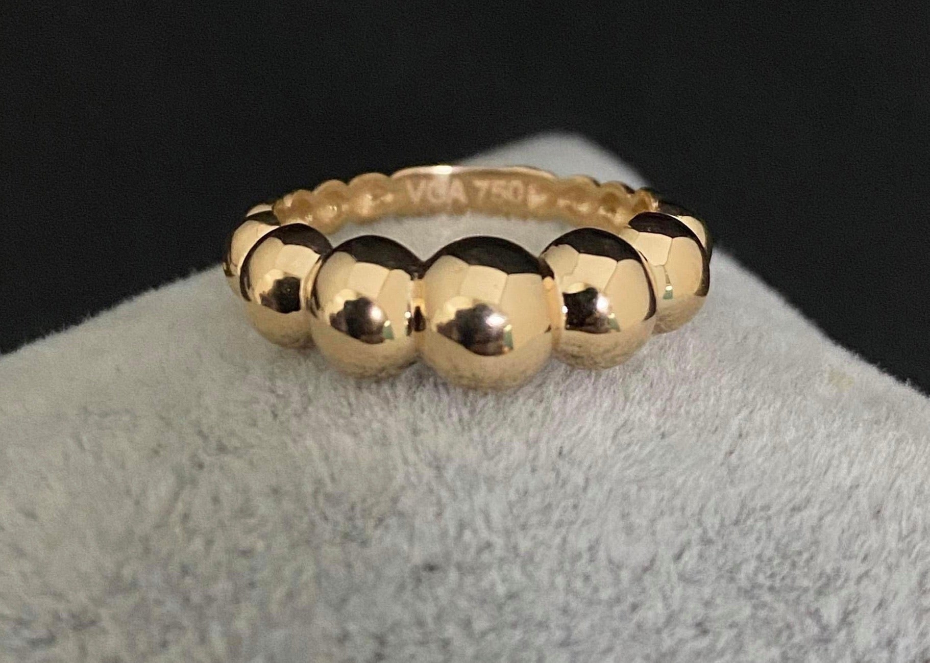 REAL SAUDI GOLD STAMPED 18K/750 BUBBLE newest RING SZ 5