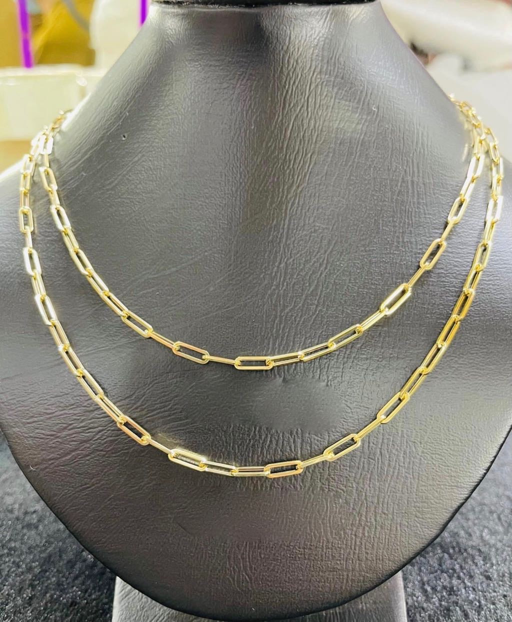 Paperclip Women’s Necklace 18K Gold